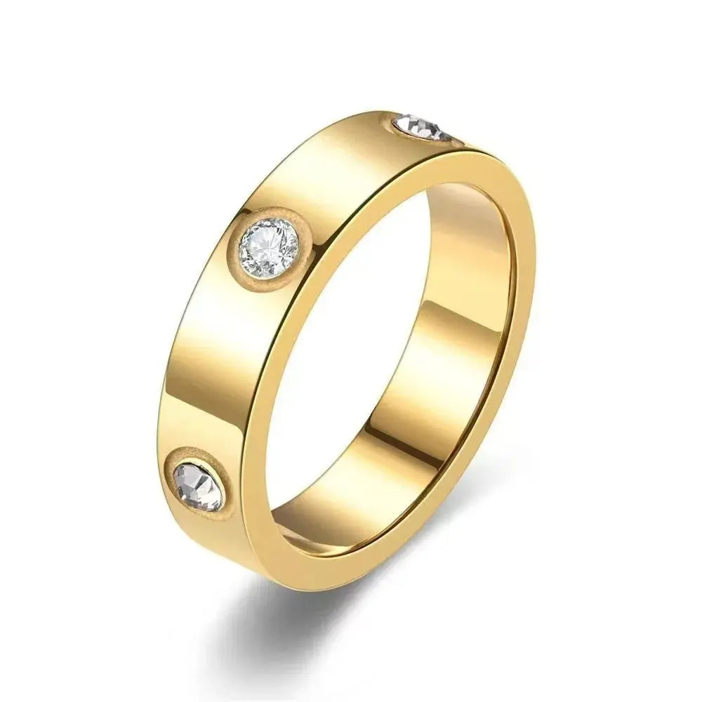 Stainless Steel Rose Gold Love Ring LumeaWomen