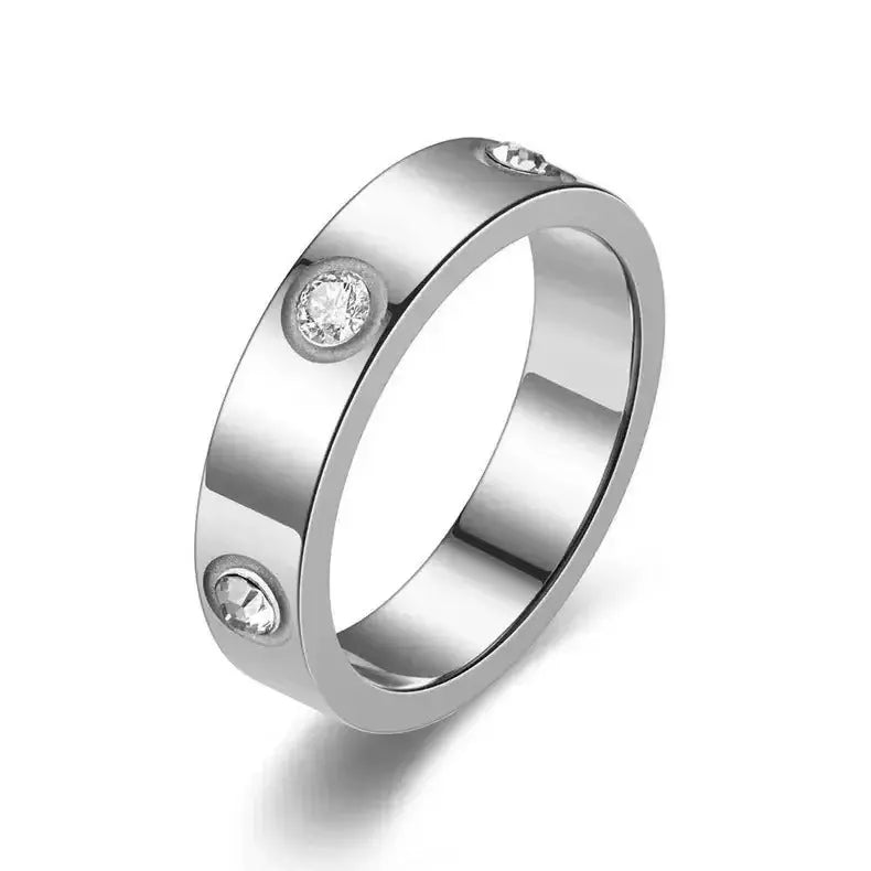 Stainless Steel Rose Gold Love Ring LumeaWomen