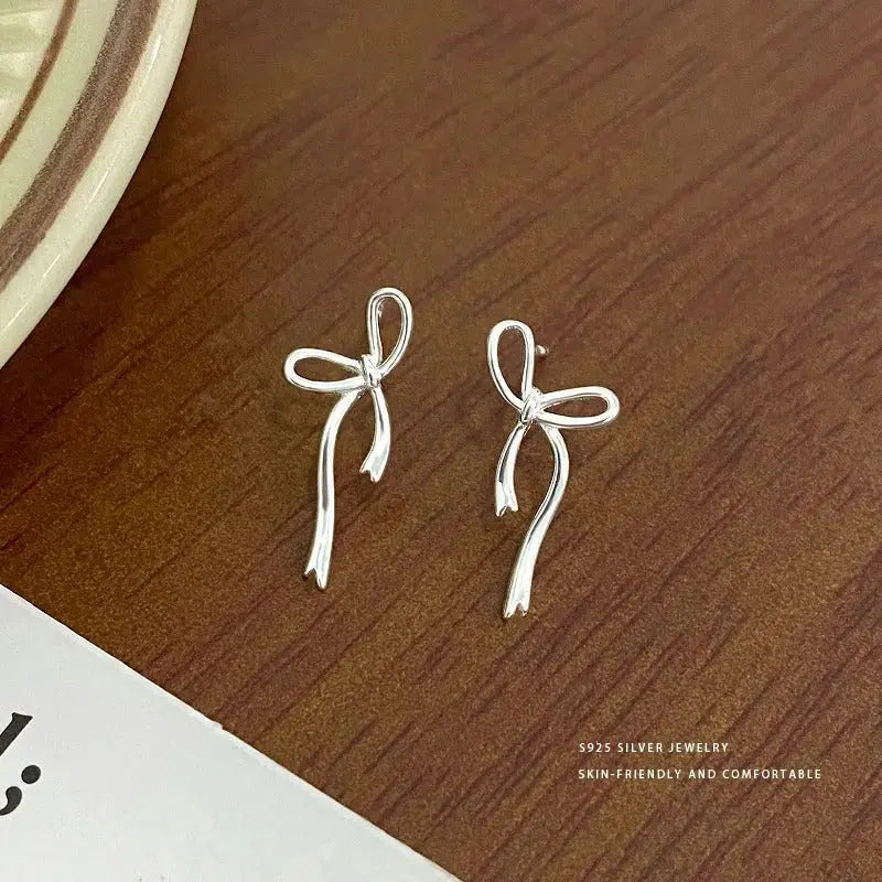 Sweet Bow Knot Ribbon Hypoallergenic Stud Earrings MagicEars
