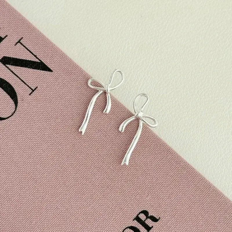 Sweet Bow Knot Ribbon Hypoallergenic Stud Earrings MagicEars