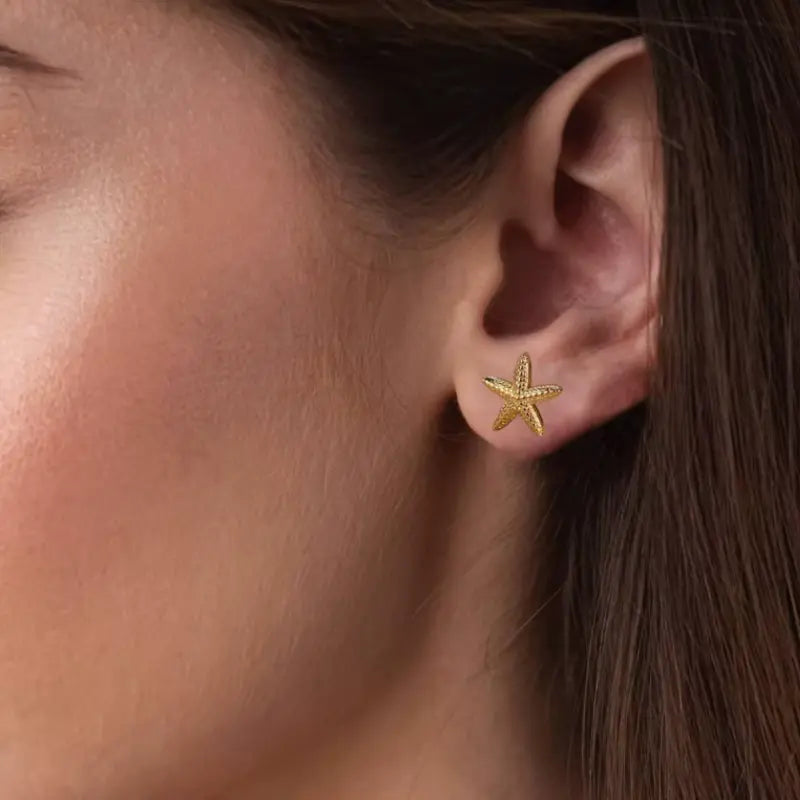 Vintage Starfish Shell Stud Earrings LumeaWomen