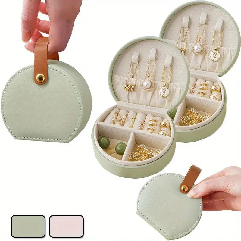 Portable Mini Jewelry Organizer - Travel Jewelry Box for Rings, Pendants, Earrings, Necklaces & Bracelets LumeaWomen