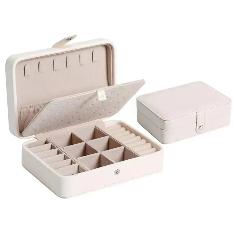Korean Style Portable Jewelry Storage Box - 2024 High-end Large Capacity Travel Jewelry Organizer LumeaWomen