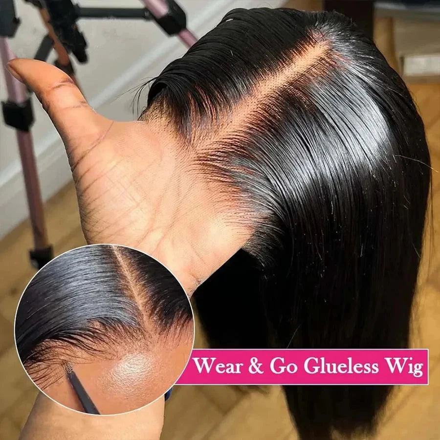 Glueless Bone Straight Bob Wig - 13x4 Transparent Lace Front Human Hair Wig LumeaWomen