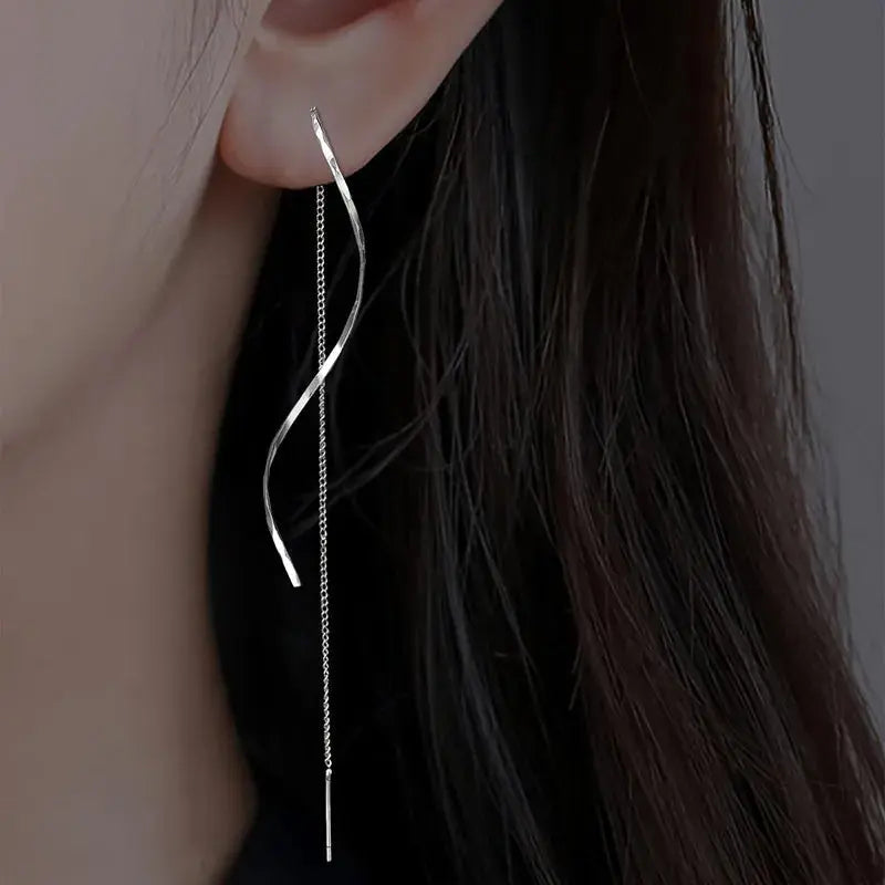 Elegant Long Tassel Threader Earrings LumeaWomen