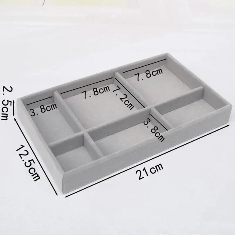 Soft Velvet Stackable Jewelry Tray - Portable Organizer for Rings, Earrings, Necklaces & Bracelets LumeaWomen