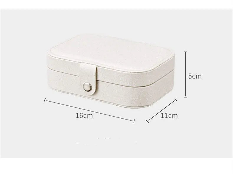 Portable Leather Jewelry Organizer - Travel Case with Zipper for Rings, Necklaces, Earrings & Bracelets LumeaWomen
