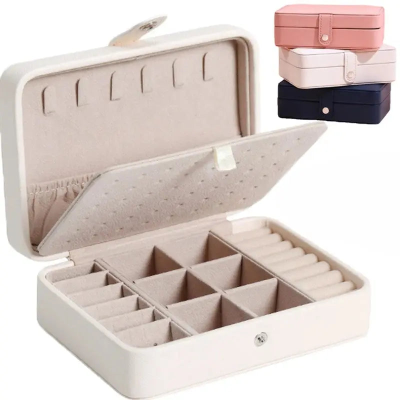 Korean Style Portable Jewelry Storage Box - 2024 High-end Large Capacity Travel Jewelry Organizer LumeaWomen