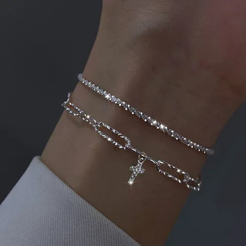 925 Sterling Silver Pearl Bracelet – Elegant Knotted Bead Charm Jewelry for Women LumeaWomen