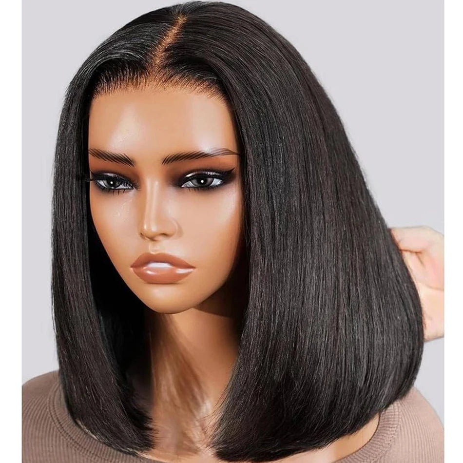 Wear and Go Glueless Bob Wig - Human Hair Straight Pre-Cut Lace Frontal Air Wig for Women LumeaWomen