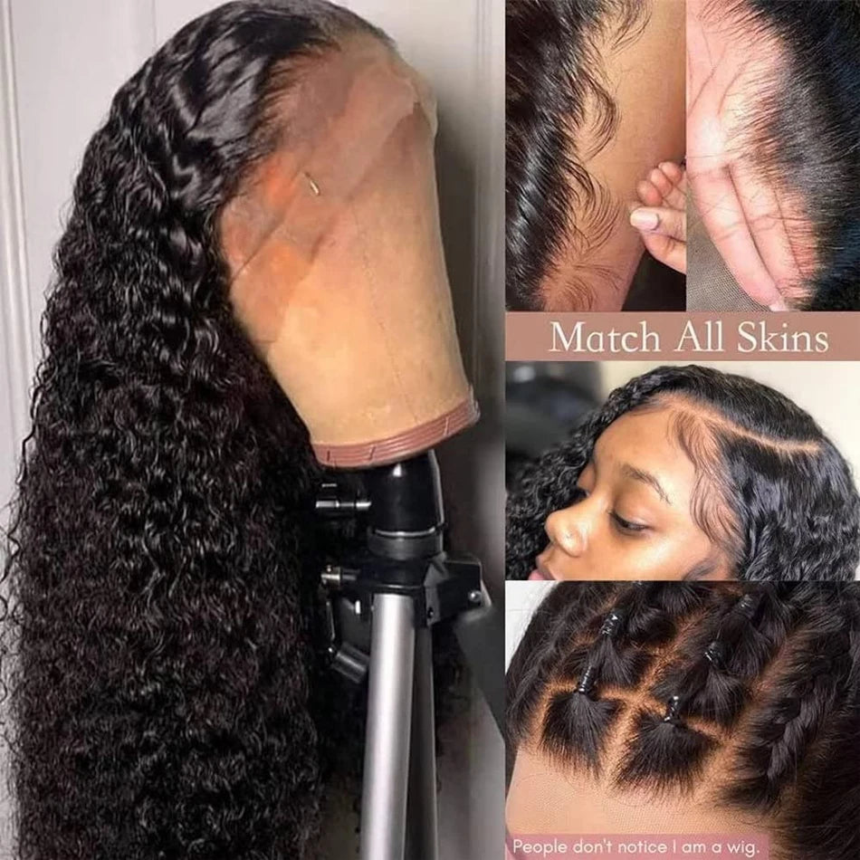 Wear and Go Glueless Kinky Curly Bob Wig - 13x4 HD Transparent Lace Frontal Brazilian Human Hair LumeaWomen