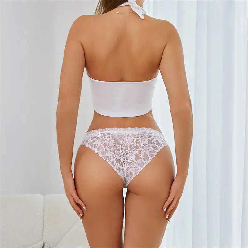 4PCS/Set Floral Lace Panties – Women's Breathable Low Rise Briefs, Soft Solid Color Underwear & Lingerie LumeaWomen