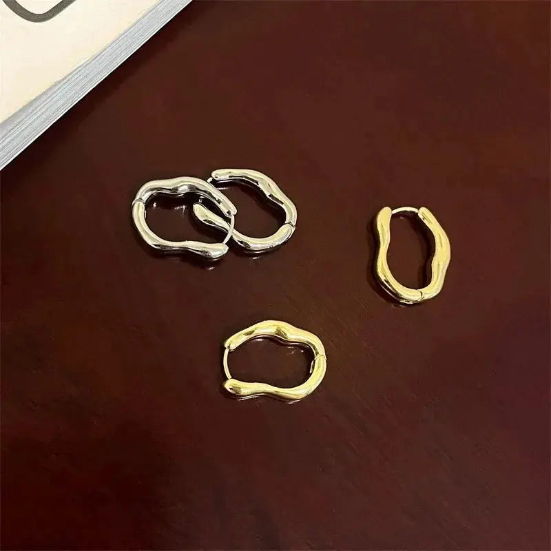 Elegant Stainless Steel Hoop Earrings LumeaWomen