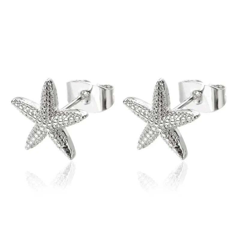 Vintage Starfish Shell Stud Earrings LumeaWomen