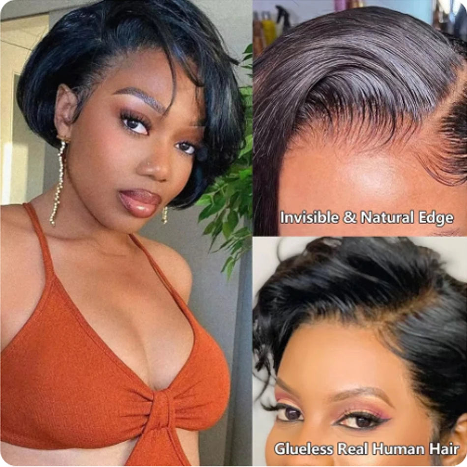 Pixie Cut Bob Wig - 13x1 HD Lace Front Human Hair Wig for Women LumeaWomen