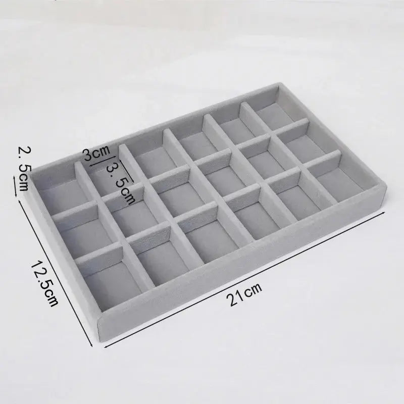 Soft Velvet Stackable Jewelry Tray - Portable Organizer for Rings, Earrings, Necklaces & Bracelets LumeaWomen