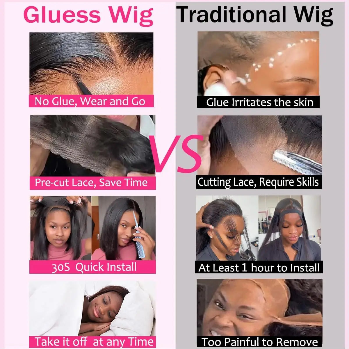 High Density Virgin Brazilian Human Hair Bob Wig - Glueless 4x4 Lace Front for Natural Look LumeaWomen