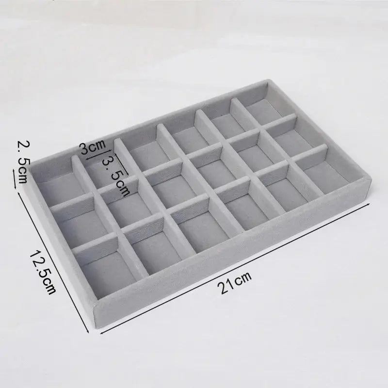 Soft Velvet Stackable Jewelry Tray - Portable Organizer for Rings, Earrings, Necklaces & Bracelets LumeaWomen