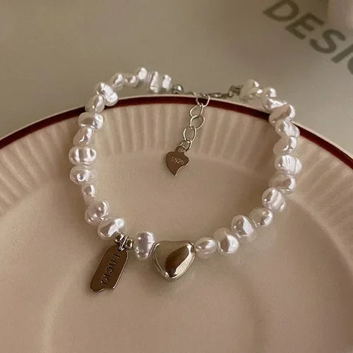 925 Sterling Silver Pearl Bracelet – Elegant Knotted Bead Charm Jewelry for Women LumeaWomen