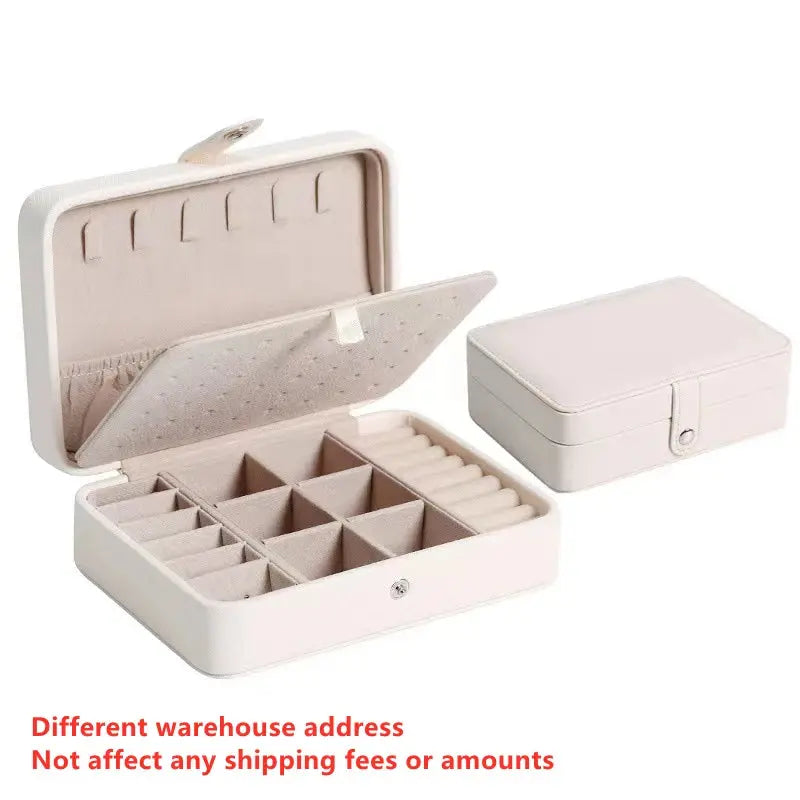 Korean Style Portable Jewelry Storage Box - 2024 High-end Large Capacity Travel Jewelry Organizer LumeaWomen