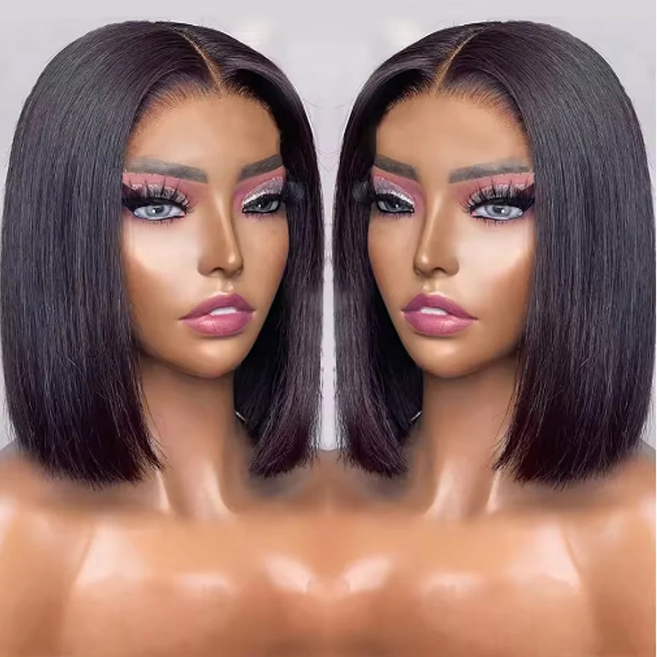 Wear and Go Glueless Bob Wig - Human Hair Straight Pre-Cut Lace Frontal Air Wig for Women LumeaWomen