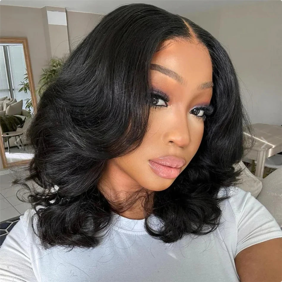 Glueless Body Wave Bob Wig - HD Transparent Lace Frontal Human Hair Wig for Women LumeaWomen