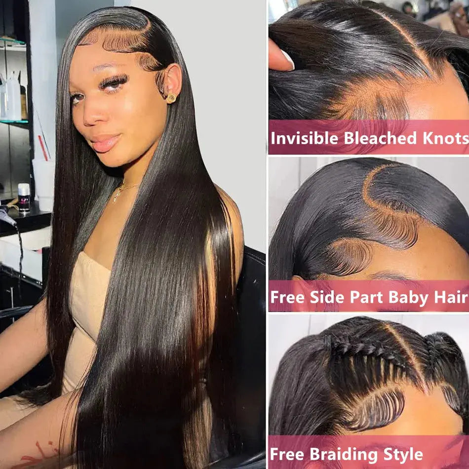 Wigs Human Hair Lace Frontal Wig Brazilian Straight Human Hair Wig 13X4 Lace Front Wig 4X4 Lace Closure Wig Human Hair Wig LumeaWomen