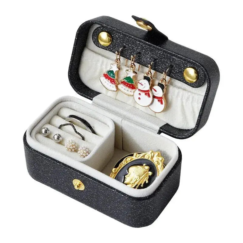 Exquisite PU Leather Jewelry Box - Minimalist Travel Organizer for Rings, Necklaces, Earrings LumeaWomen