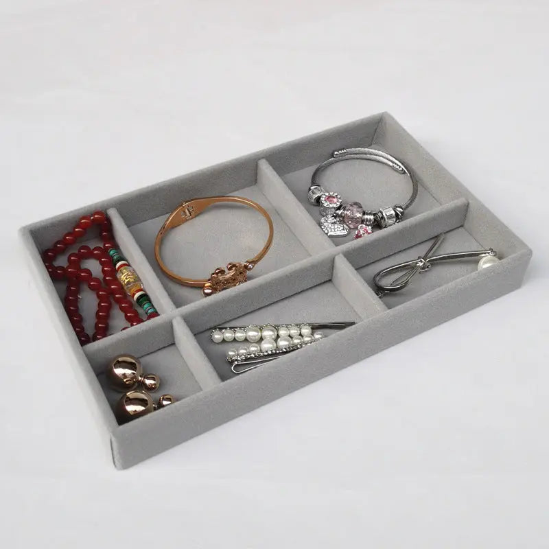Soft Velvet Stackable Jewelry Tray - Portable Organizer for Rings, Earrings, Necklaces & Bracelets LumeaWomen