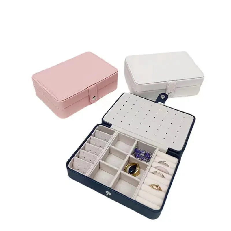 Korean Style Portable Jewelry Storage Box - 2024 High-end Large Capacity Travel Jewelry Organizer LumeaWomen