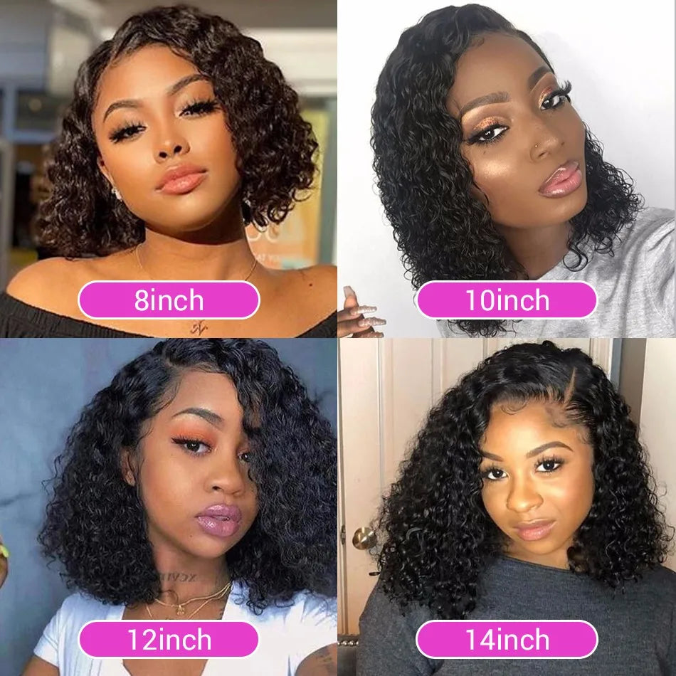 Ready to Wear Glueless Kinky Curly Bob Wig - 13x4 Lace Front Human Hair Wig for Women LumeaWomen