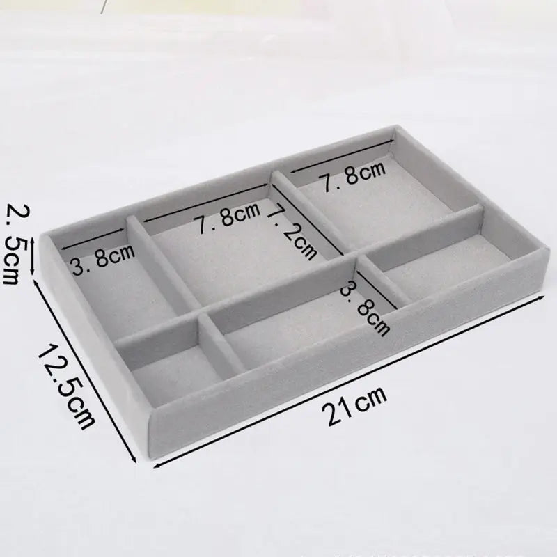 Soft Velvet Stackable Jewelry Tray - Portable Organizer for Rings, Earrings, Necklaces & Bracelets LumeaWomen