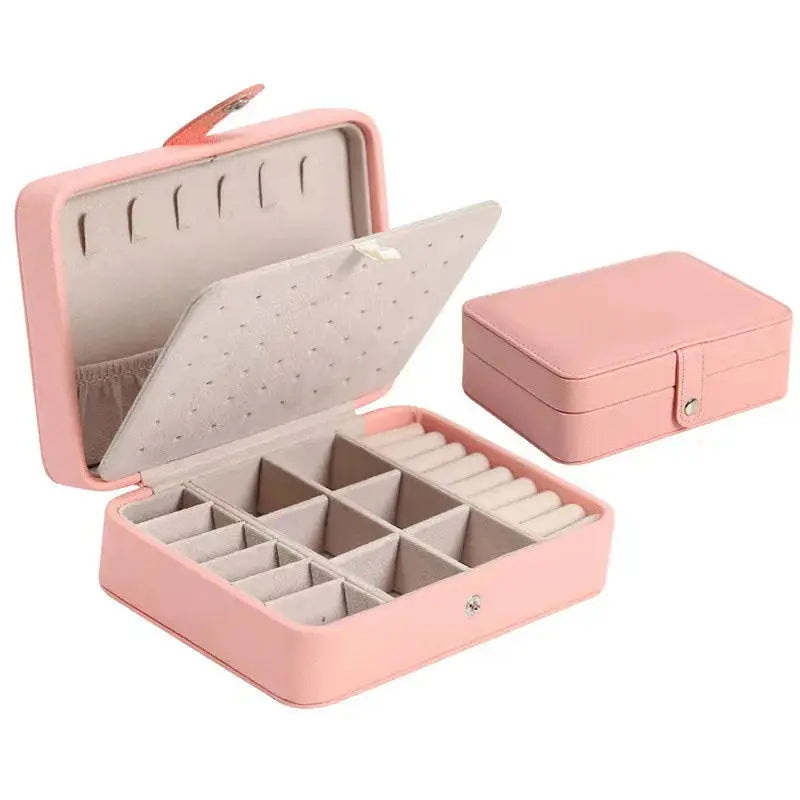 Korean Style Portable Jewelry Storage Box - 2024 High-end Large Capacity Travel Jewelry Organizer LumeaWomen
