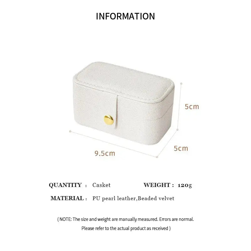 Exquisite PU Leather Jewelry Box - Minimalist Travel Organizer for Rings, Necklaces, Earrings LumeaWomen