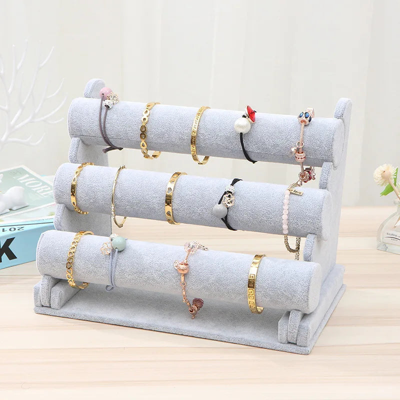 Velvet Bracelet Display Rack - Jewelry Organizer for Bracelets, Watches & Necklaces, Elegant Display Props LumeaWomen