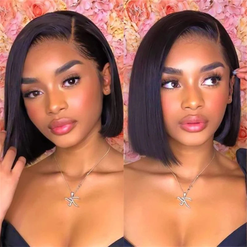 High Density Virgin Brazilian Human Hair Bob Wig - Glueless 4x4 Lace Front for Natural Look LumeaWomen