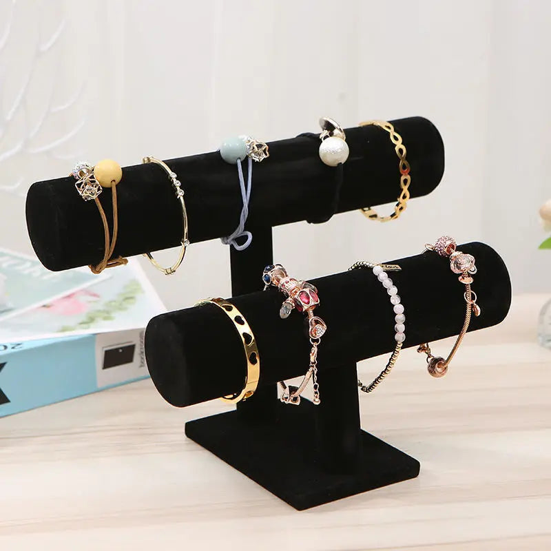 Velvet Bracelet Display Rack - Jewelry Organizer for Bracelets, Watches & Necklaces, Elegant Display Props LumeaWomen