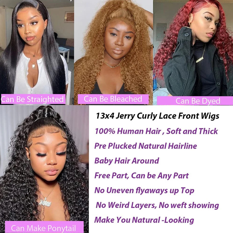 Wear and Go Glueless Kinky Curly Bob Wig - 13x4 HD Transparent Lace Frontal Brazilian Human Hair LumeaWomen