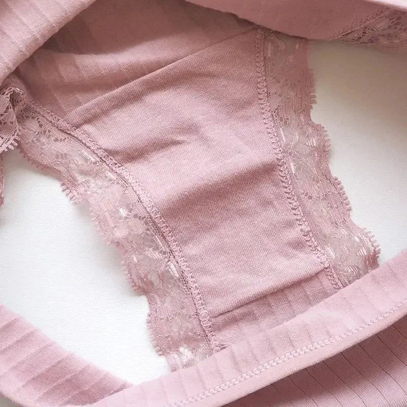3Pcs/Set Cotton Lace Panties for Women – Soft Solid Color Briefs, M-XL, Underwear LumeaWomen
