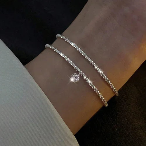 925 Sterling Silver Pearl Bracelet – Elegant Knotted Bead Charm Jewelry for Women LumeaWomen