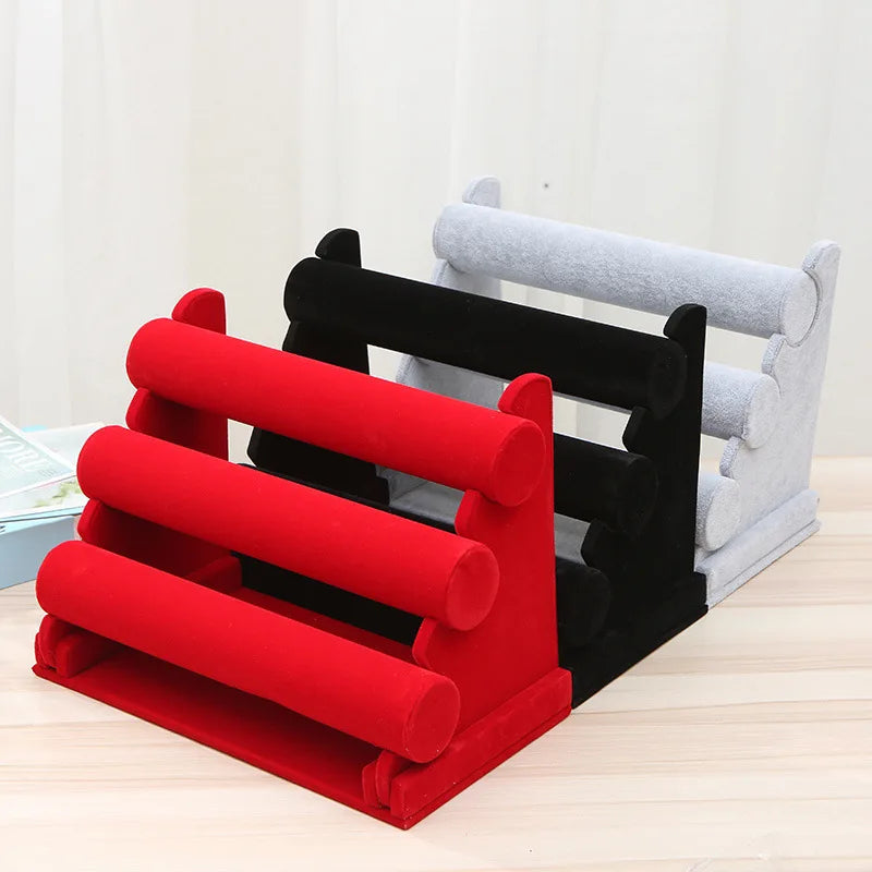 Velvet Bracelet Display Rack - Jewelry Organizer for Bracelets, Watches & Necklaces, Elegant Display Props LumeaWomen