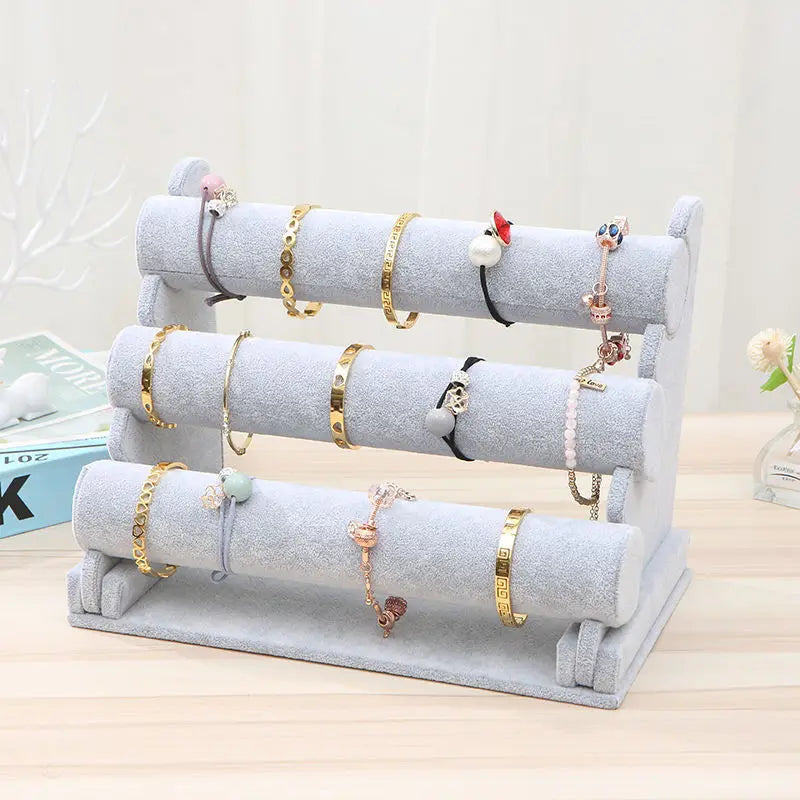 Velvet Bracelet Display Rack - Jewelry Organizer for Bracelets, Watches & Necklaces, Elegant Display Props LumeaWomen