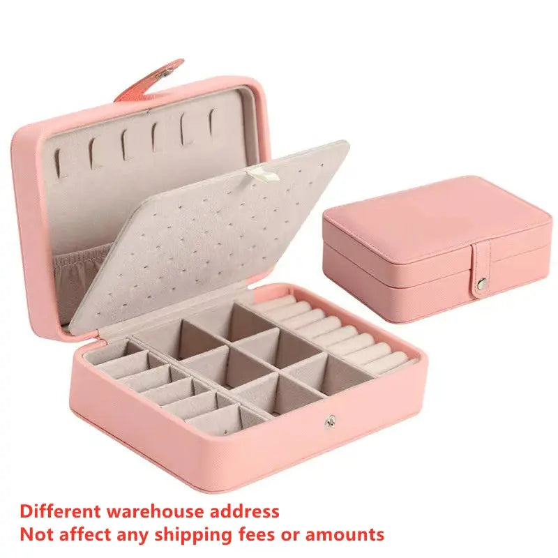 Korean Style Portable Jewelry Storage Box - 2024 High-end Large Capacity Travel Jewelry Organizer LumeaWomen