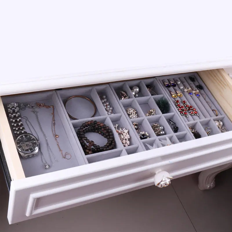 Soft Velvet Stackable Jewelry Tray - Portable Organizer for Rings, Earrings, Necklaces & Bracelets LumeaWomen