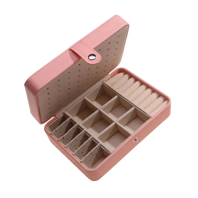 Korean Style Portable Jewelry Storage Box - 2024 High-end Large Capacity Travel Jewelry Organizer LumeaWomen