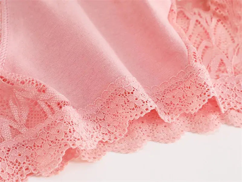 4PCS/Set Floral Lace Panties – Women's Breathable Low Rise Briefs, Soft Solid Color Underwear & Lingerie LumeaWomen