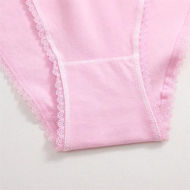 Lace Panties Women Cotton Briefs Female Comfortable Underwear 4PCS/Set Elstice Solid Color Panties Female Low Rise Lingerie LumeaWomen