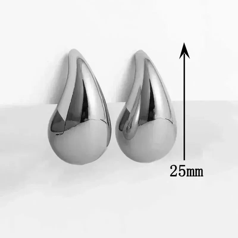 Trendy Gold Chunky Drop Earrings LumeaWomen