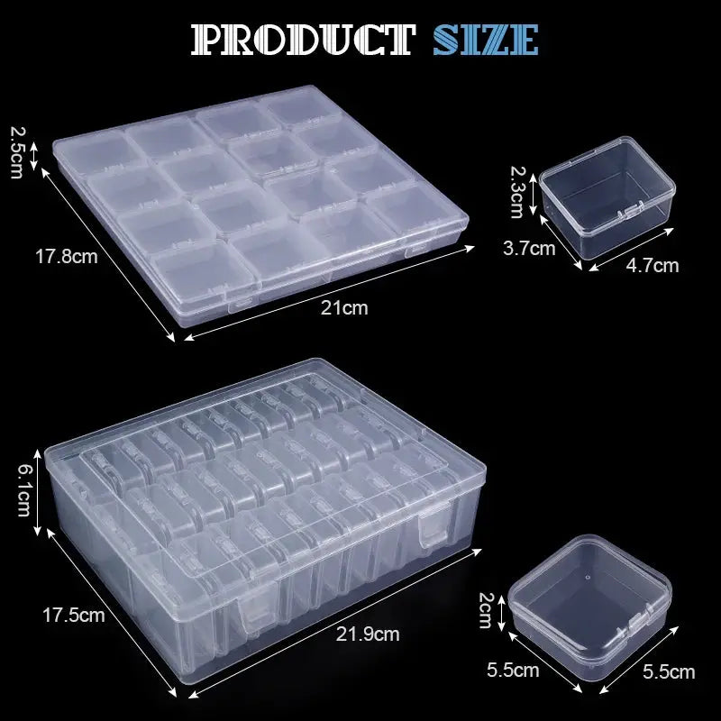 Bead Organizer Box – 30PCS Small Clear Plastic Storage Containers with Hinged Lid for Crafts, Jewelry & Small Items